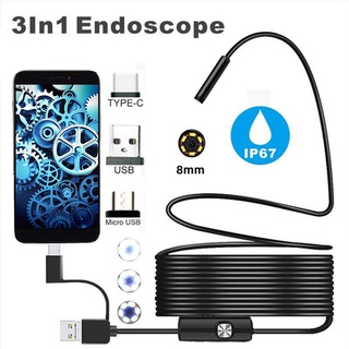 5,5 mm 7 mm 8 mm Endoskop-Kamera Micro USB Typ-C 3 in 1