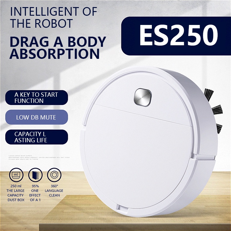 ES250 Robot Vacuum Cleaner,Cleaning For Hard Floor and Thin Carpet