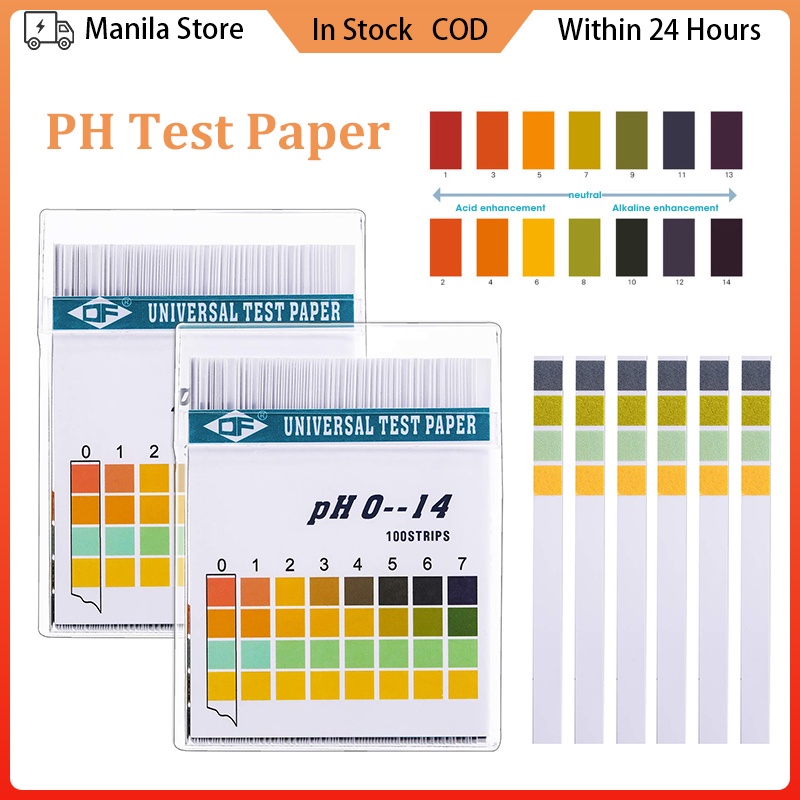 100pcs PH Test Strips 014 High Precision Litmus Tester Paper For
