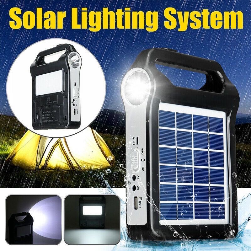 Portable Solar Panel Light Solar Generator System USB Port with Lamp ...