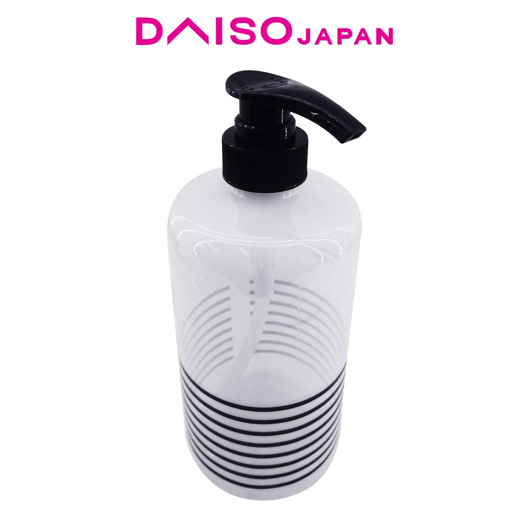Daiso White Striped Pump Bottle Dispenser 750ml Shopee Philippines