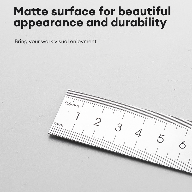 Deli Metal Ruler 15/30/cm Steel Ruler Stationary School Supplies Ruler ...