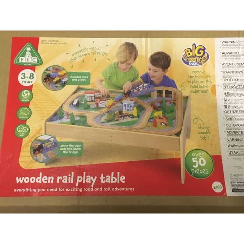 Big city wooden train table clearance