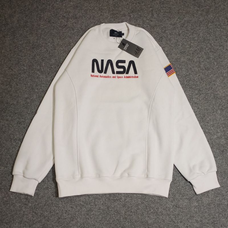 White cheap nasa crewneck