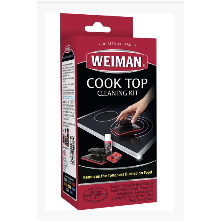 Weiman Glass Cook Top Cleaner and Polish Kit 57g 2oz HEAVY DUTY with