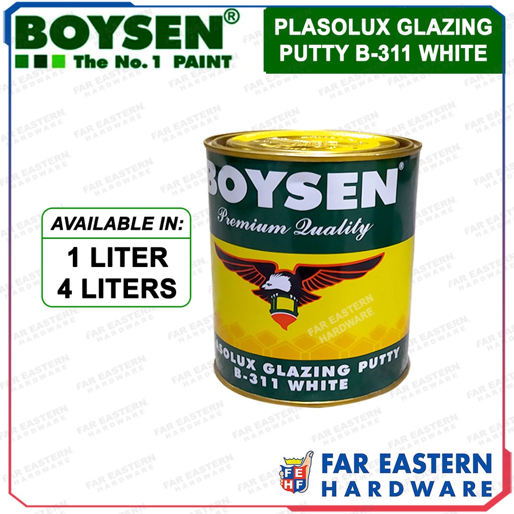 BOYSEN Plasolux Glazing Putty B311 White 1L 4L Shopee Philippines