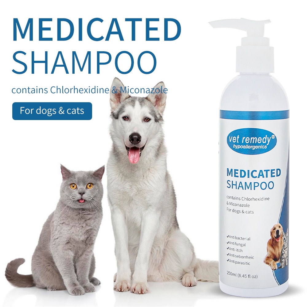 Vet Remedy Medicated Shampoo 250ml for Dogs and Cats prevents itch wound tick and flea Shopee Philippines