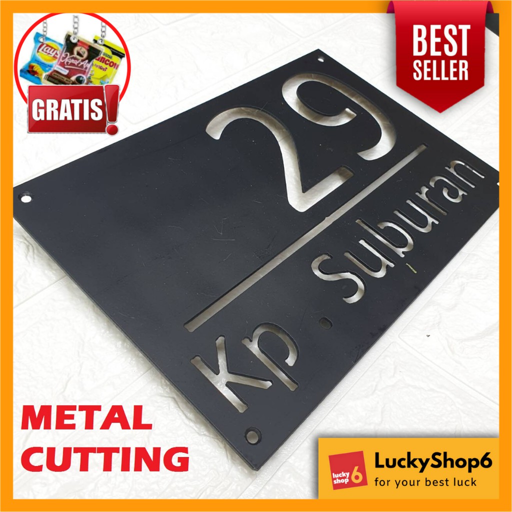 home lifeHouse Number Plate Custom Metal Cutting Modern Minimalist