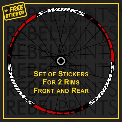 Specialized S-WORKS | 26 | 27.5 | 29 | Wheel Rim Decal Stickers for ...