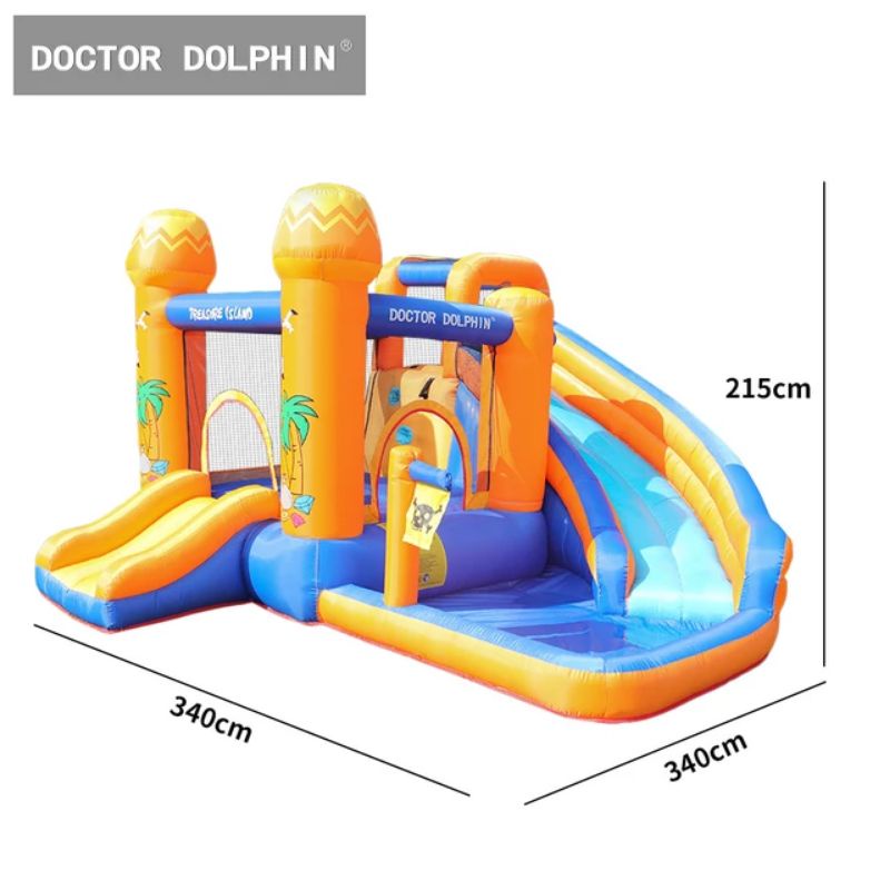 [COD] 63108 inflatable bouncy house island inflatables jump with water ...