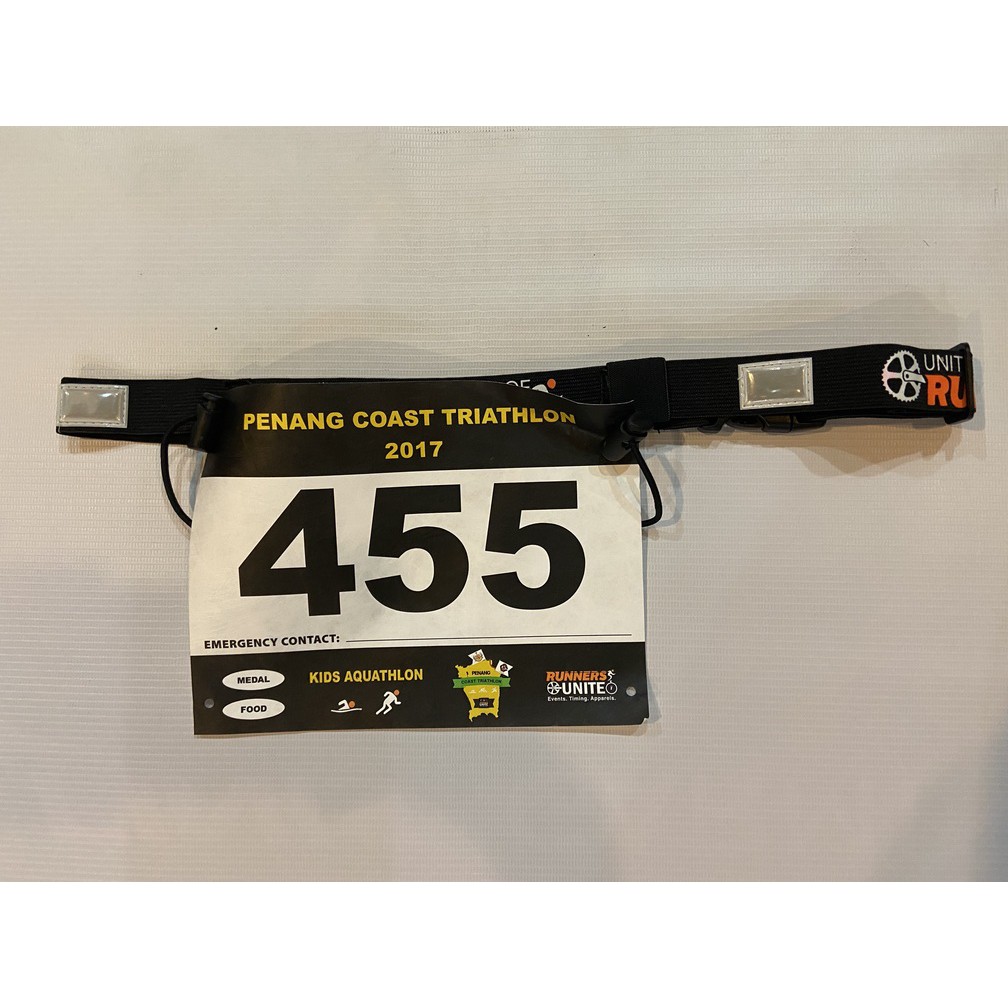 Race Number Belt for Triathlon/Running/Cycling/Trail Running Bib Holder