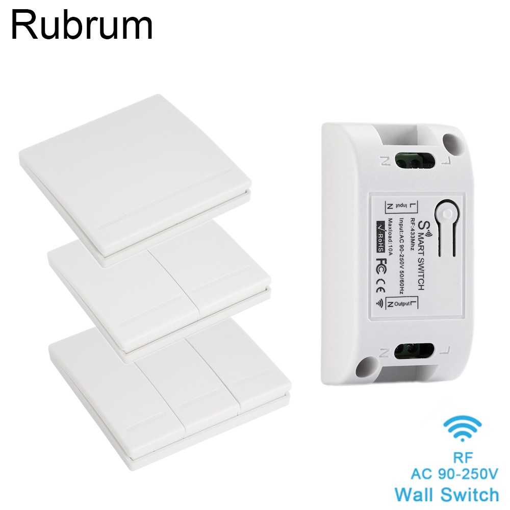 Rubrum 433 MHz AC 220V 110V 1CH Wireless RF Remote Control Switch Light