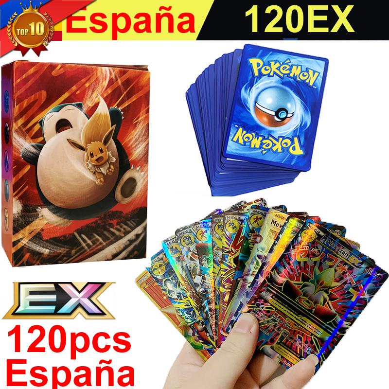 shopeeNo.1 Pokemon Cards In Spanish EX GX VMAX V Shining Metal Gold