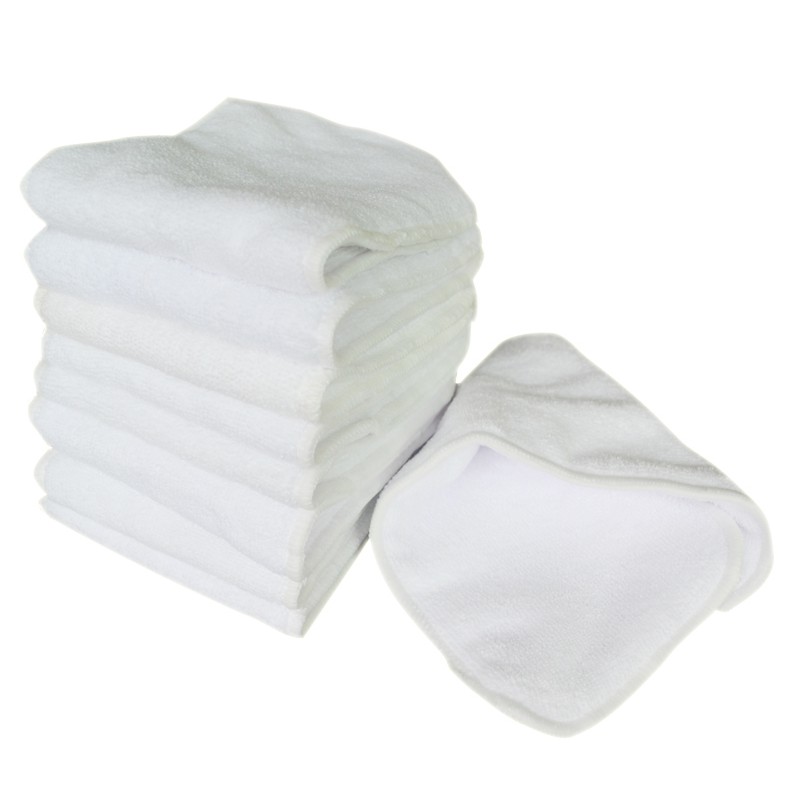 5PCS/Set ALVA 3-Layer Microfiber Inserts Cloth Diaper Inserts For ...