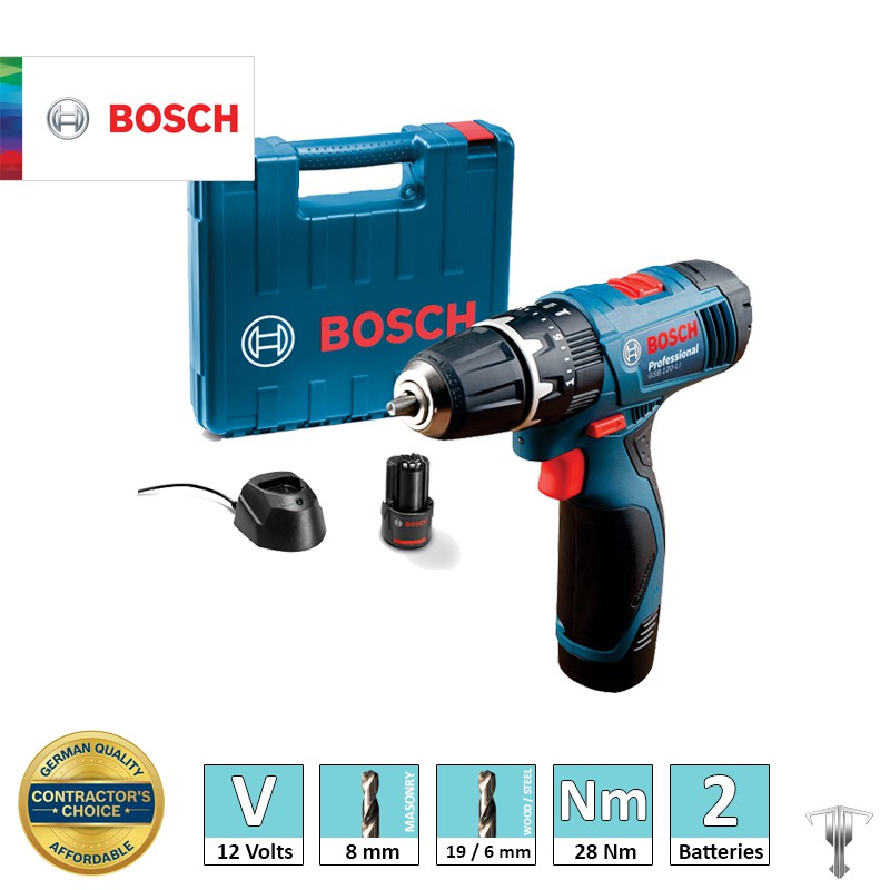 Bosch GSB 120 Li Professional 12 V Cordless Impact Drill Kit Set