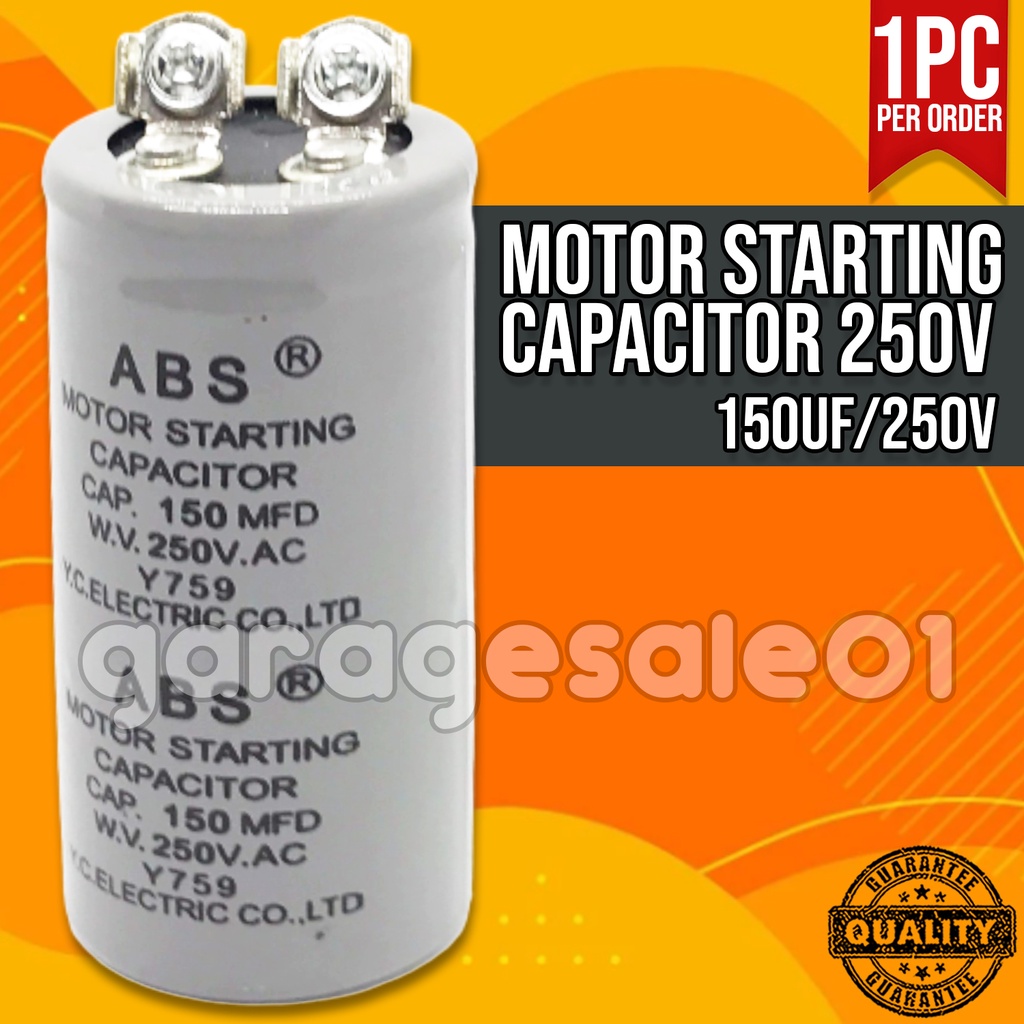 AC 250V 150uF 2 Terminals Polypropylene Film Motor Run Start Capacitor
