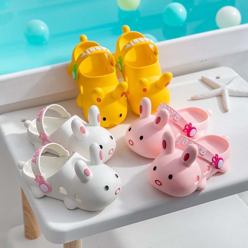 Clogs Style Cute Rabbit Design Cartoon Sandals Anti-slip Indoor Sandals ...