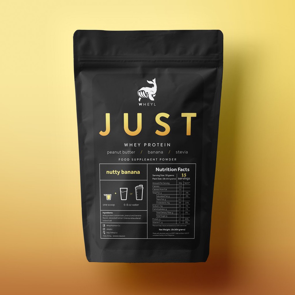 JUST Whey Protein - Nutty Banana w/ FREE Scooper & Sticker by Wheyl ...
