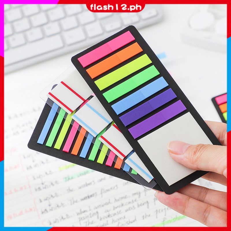 300 Pieces Colorful Transparent Fluorescent Index Label Logo Sticky ...