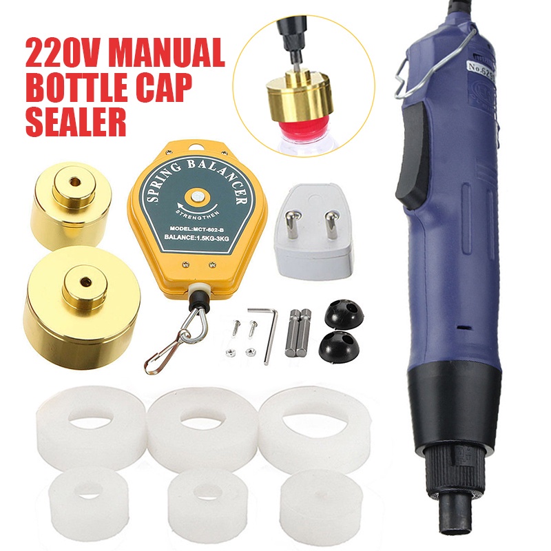 220V Handheld Electric Capping Machine Manual Bottle Cap Sealing Capper ...