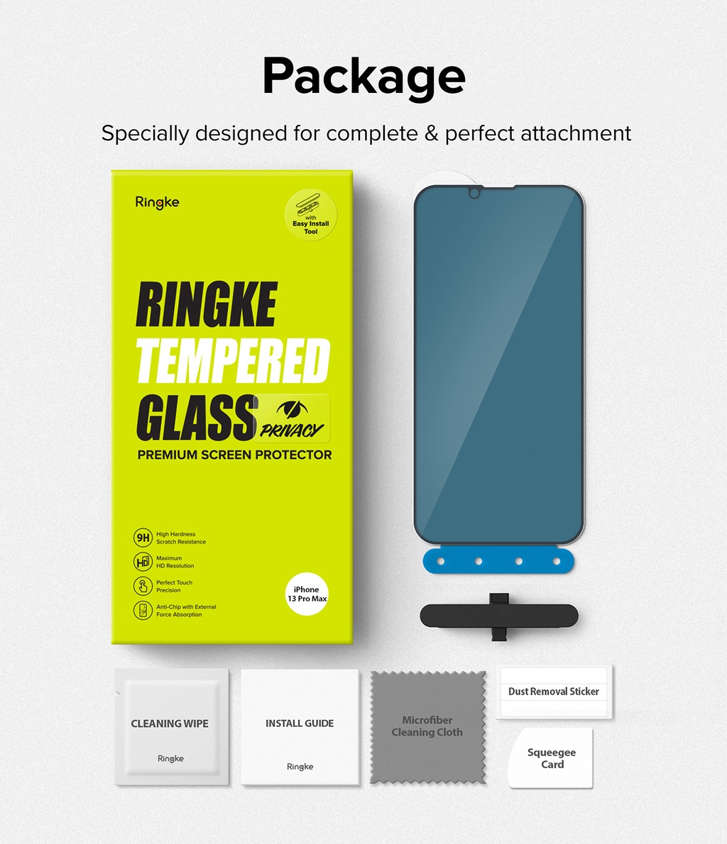 Ringke Privacy Tempered Glass Screen Protector for Apple iPhone 13 Pro ...
