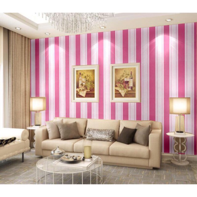 Pink Stripe Wallpaper, Wallpaper & wall coverings