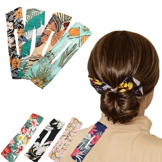 Embroidery Double Butterfly Hair Tie Magic Twist Rotated Hair Band