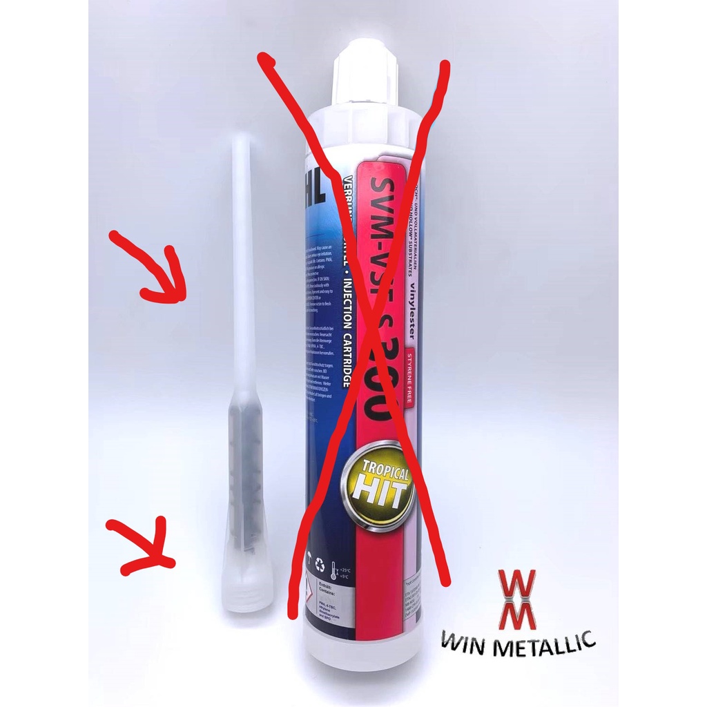 Mixing Nozzles Injection Chemical Anchors Epoxy Iron Plug Only Nozzles