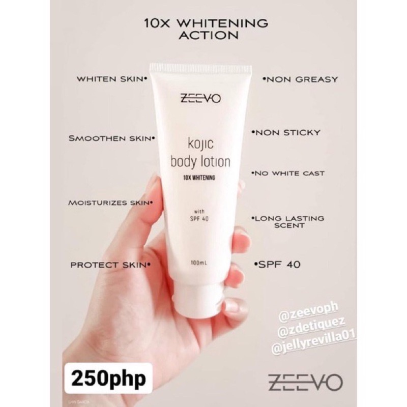 ZEEVO KOJIC LOTION (100ml) Shopee Philippines