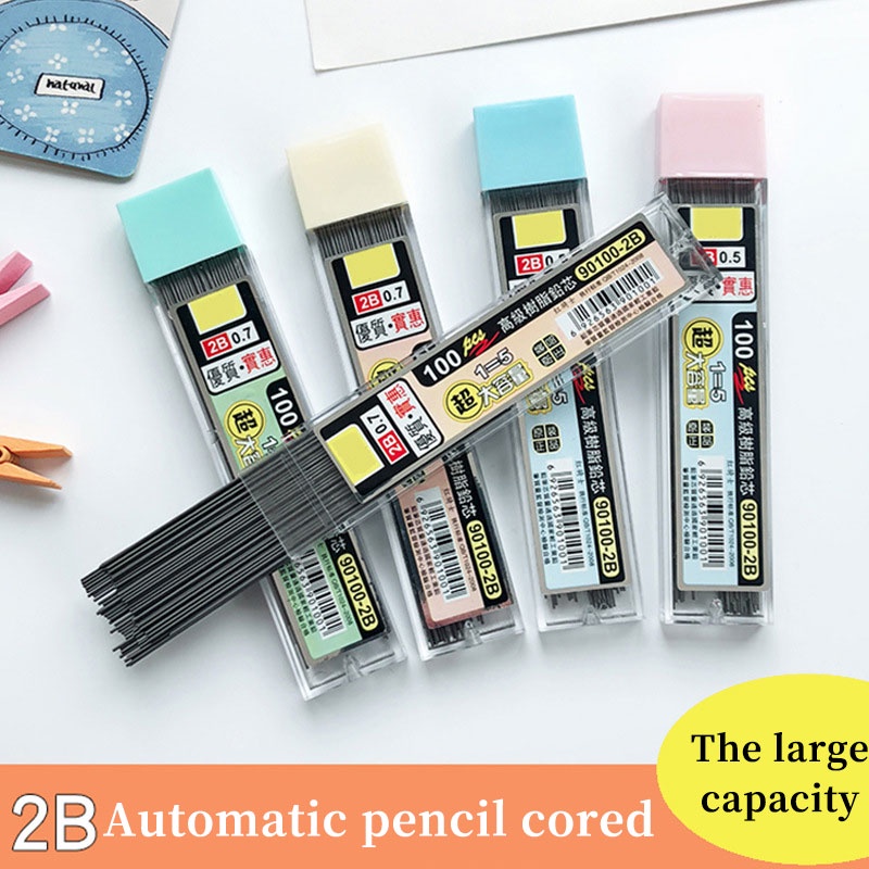 100Pcs/box 0.5/0.7mm Mechanical Pencil Graphite Refill Replacement