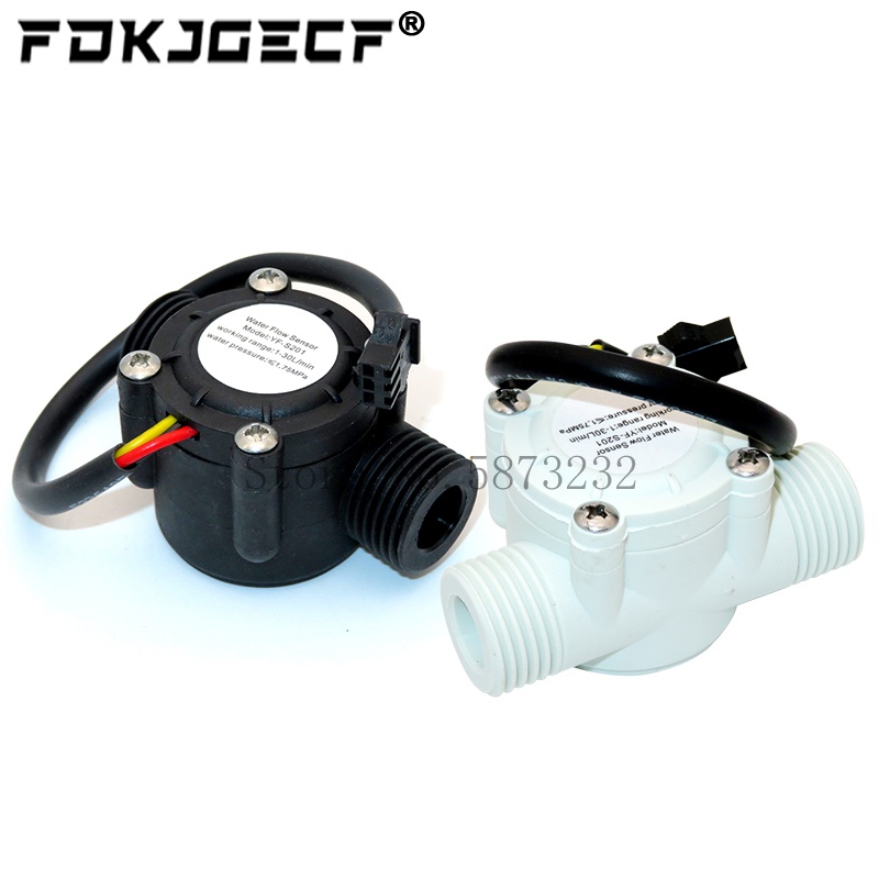 12V Water Flow Sensor DC 5-18V Flowmeter Hall Flow Sensor Water Control ...