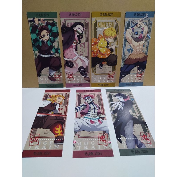 Demon Slayer Kimetsu no Yaiba MUGEN TRAIN Bookmark Set(7pcs) | Shopee ...