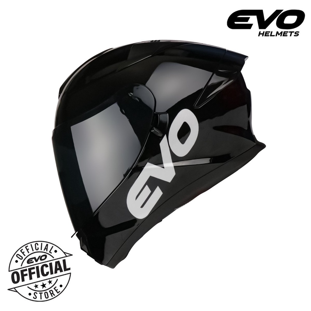 EVO SVX02 Plain Full Face Dual Visor Helmet with Free Clear Lens q8R5
