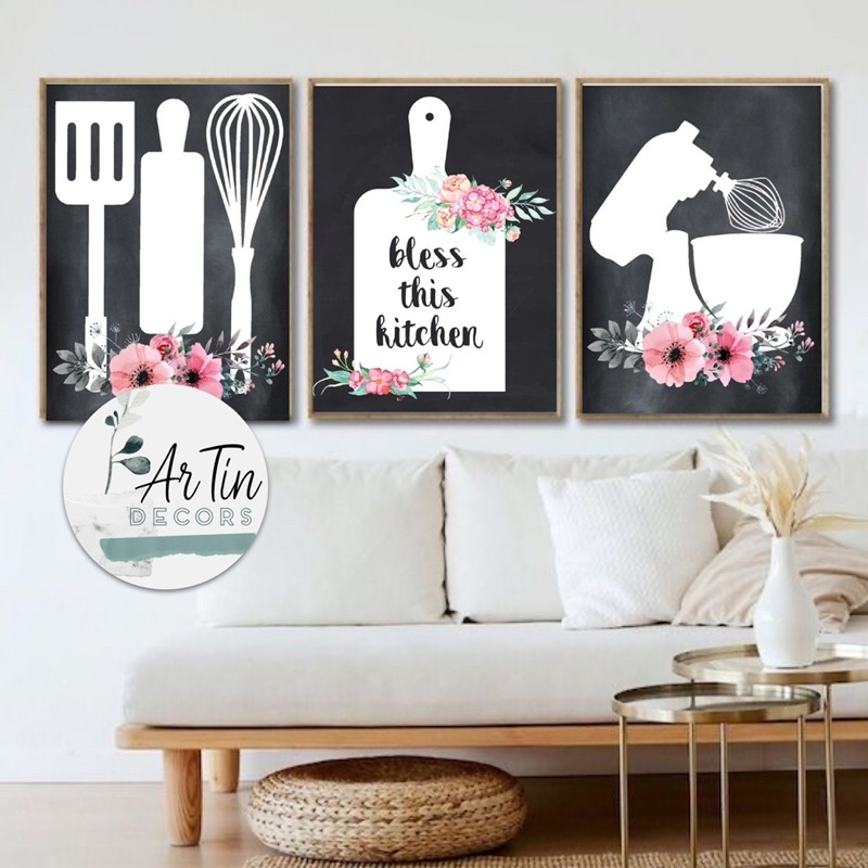 Kitchen Baking Frame Set / Nordic Minimalist Boho Floral Wall Frame ...
