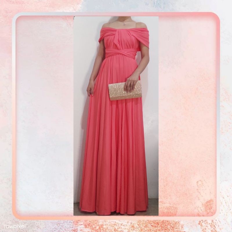 Salmon pink best sale infinity dress