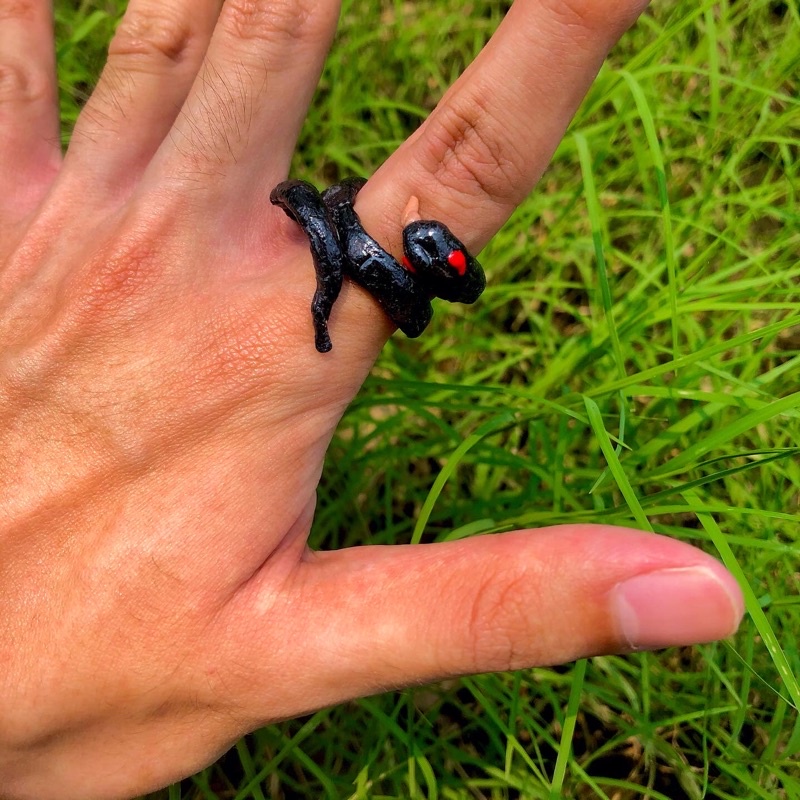 Polymer clay hot sale snake ring