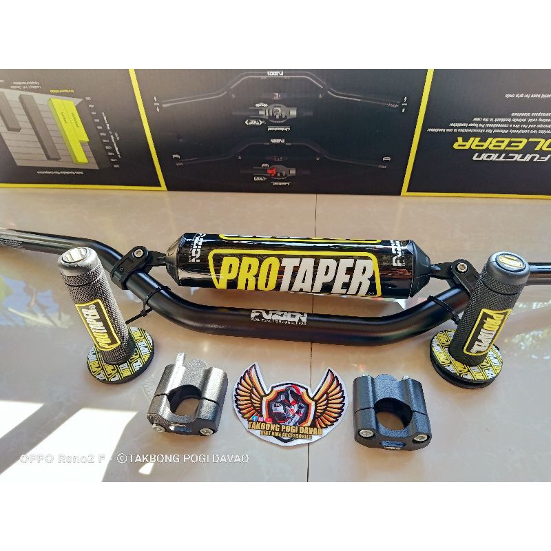 Protaper Fusion Series Handlebar +riser clamp+Black bar foam+ hand grip ...