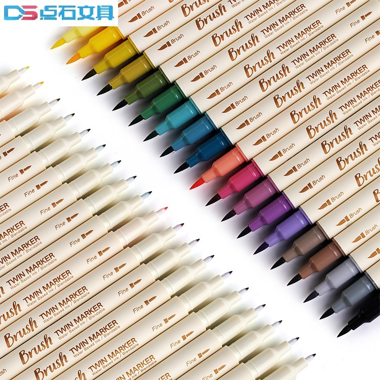 3pcs/Set Retro Double-Headed Water-Based Color Marker Pen Handbook Set ...