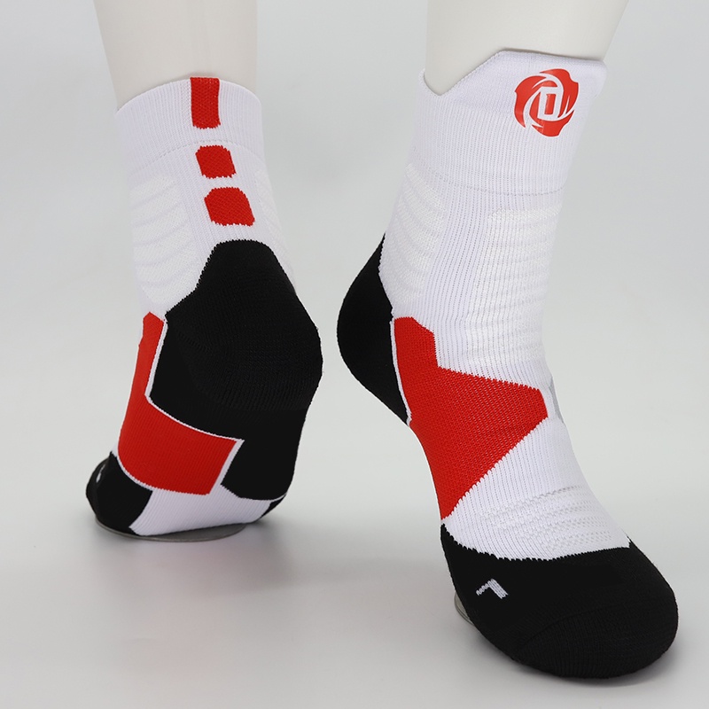 Derrick Rose Basketball Socks NBA Mid Cut Towel Bottom Sports Socks Elite Socks