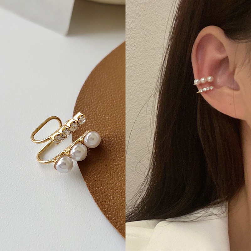 Ear Cuffs for Non Pierced Ears Gold Ear Cuff Earrings for Women Pearl Rhinestones Earring Cartilage Hoop Clip Jewelry Gifts Shopee Philippines