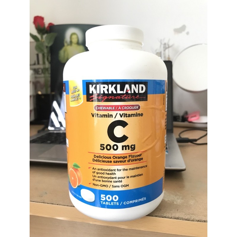 Kirkland Signature Chewable Vitamin C 500mg 500 tablets from Canada