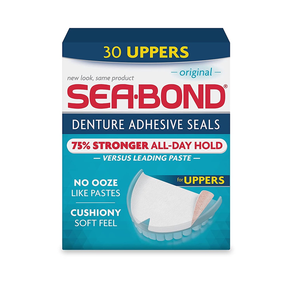 Sea Bond Secure Denture Adhesive Seals, Original Uppers, Zinc Free, All