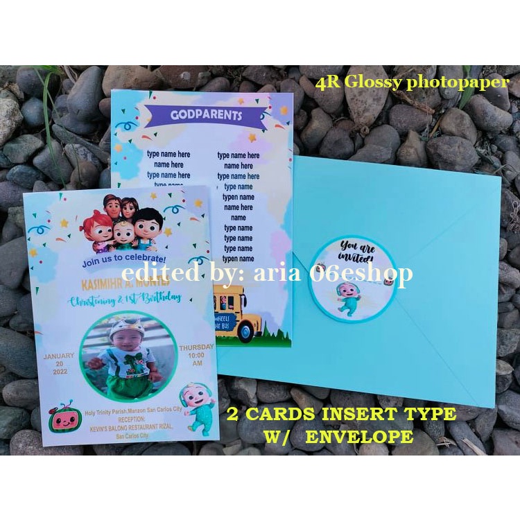 invitation card christening or birthday Shopee Philippines