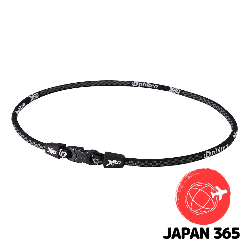 Phiten Necklace RAKUWA Neck X50 Black 65cm 【Direct from japan】 Shopee