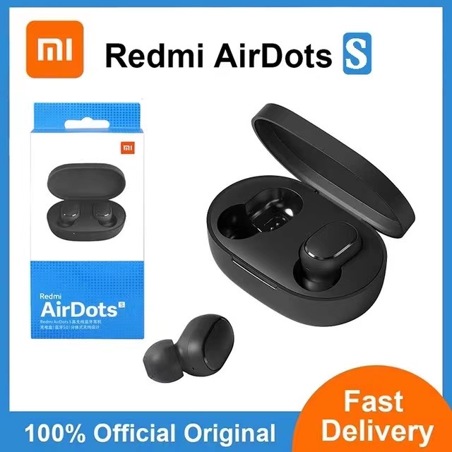 Xiaomi Redmi Airdots S Earbuds Original Mi Tws Wireless Earphone Bluetooth Ai Control Gaming Headset