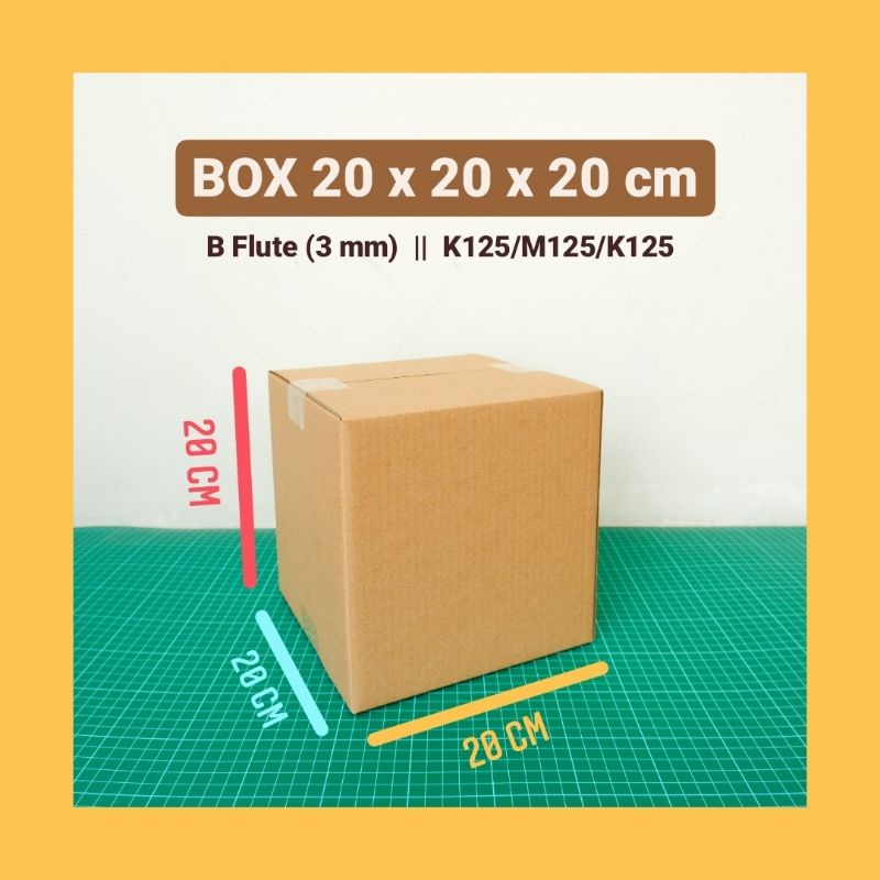 Plain Cardboard box uk. 20x20x20 cm, Single wall 3mm Thick Shopee