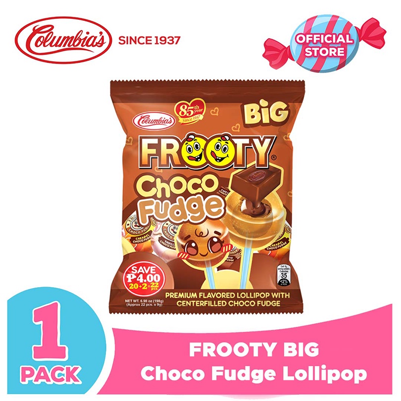 Columbia Candies Frooty Big Choco Fudge Lollipop Shopee Philippines