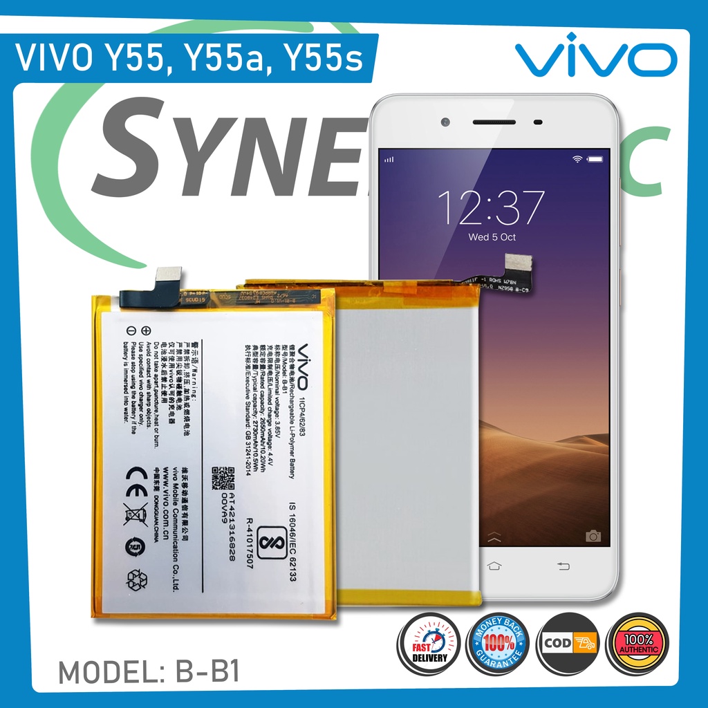 Original VIVO Y55, Y55A, Y55S Battery, Premium Quality Model: B-B1 ...