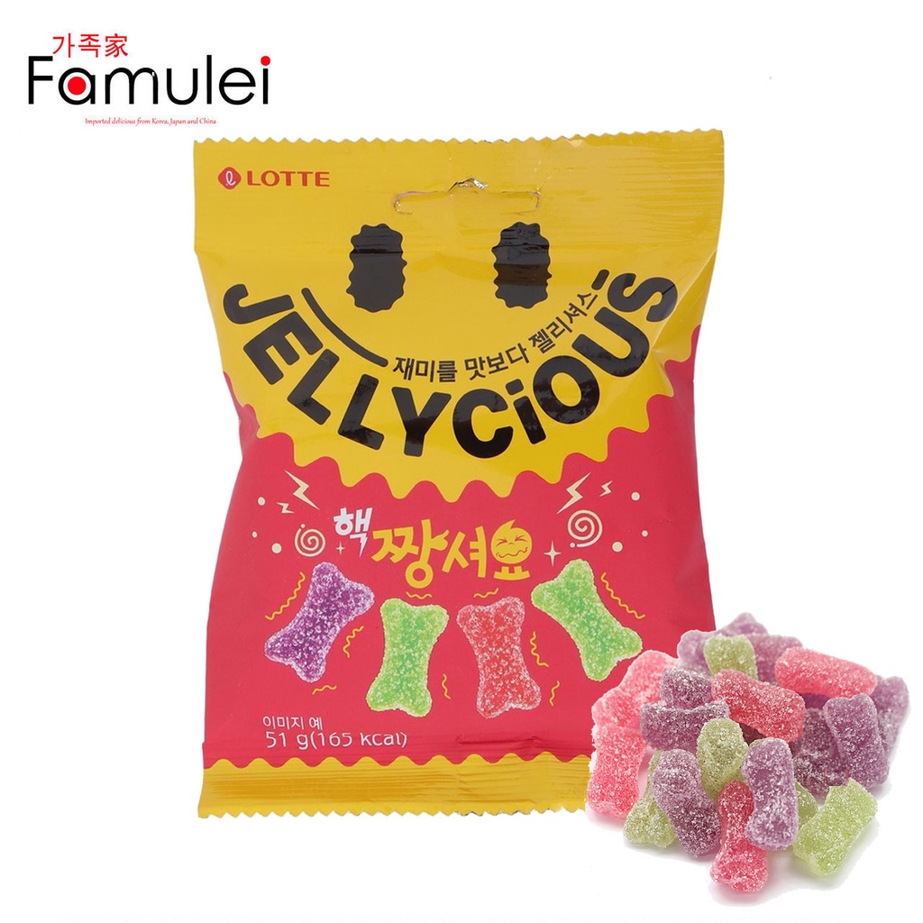 Lotte Jellycious Sweet & Sour Fruits Jelly Candy 51g | Shopee Philippines