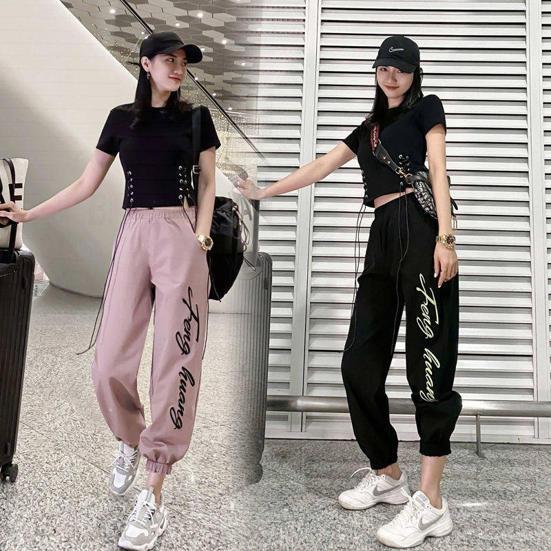 korean casual outfit Single piece / suit sports and leisure suit women's summer  fashion trend Western style is thin